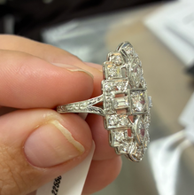 Load image into Gallery viewer, Art Deco 1.30 CTW Diamond Platinum Ring