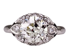 Load image into Gallery viewer, Art Deco Platinum 1.67ct Diamond Ring