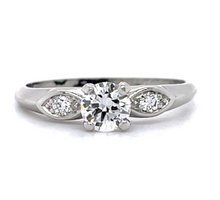 Load image into Gallery viewer, .44ct European Diamond PT Ring (Vintage 1940s)