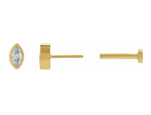 Load image into Gallery viewer, 14K Yellow Gold .07 CT Natural Diamond Press Fit Back Stud Earring