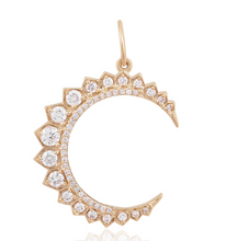 Load image into Gallery viewer, Diamond Crescent Moon Pendant