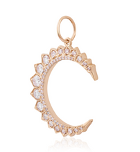 Load image into Gallery viewer, Diamond Crescent Moon Pendant