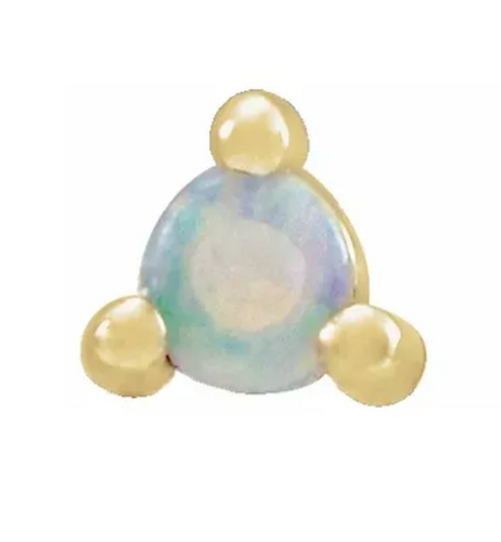 14K Yellow 2 mm Round Earring