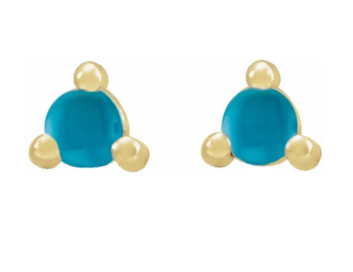 14K Yellow 2 mm Round Earring