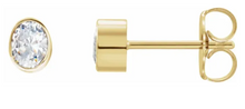 Load image into Gallery viewer, Oval Diamond Bezel-Set Earring
