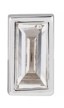 Load image into Gallery viewer, 14K Baguette Diamond Flat Back Stud Earring