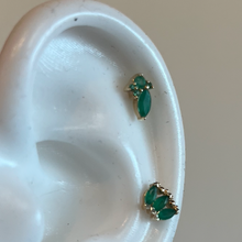 Load image into Gallery viewer, &quot;Mercury&quot; Emerald Stud