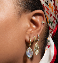 Load image into Gallery viewer, Jude Diamond Pave Hoop Earrings