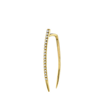 Load image into Gallery viewer, LARGE CLASSIC INFINITE TUSK EARRING WITH WHITE PAVÉ DIAMONDS