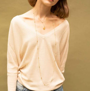 SLIM OVAL "EVE" GOLD LOCKET NECKLACE