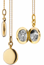 Load image into Gallery viewer, SLIM ROUND &quot;NAN&quot; GOLD LOCKET NECKLACE