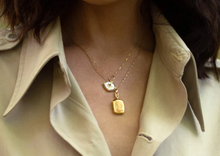 Load image into Gallery viewer, SLIM &quot;BRITT&quot; GOLD LOCKET NECKLACE