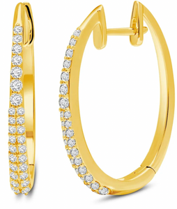 Diamond Star Dust Hoop Earrings