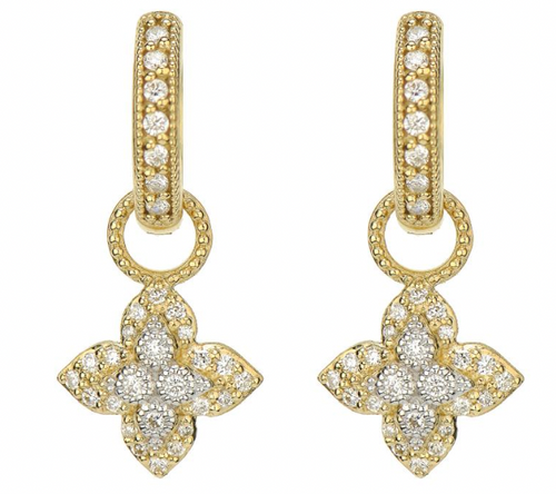 MOROCCAN SMALL PAVE FLOWER EARRING CHARMS