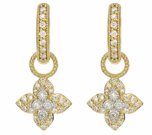 MOROCCAN SMALL PAVE FLOWER EARRING CHARMS