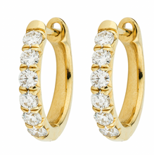 Load image into Gallery viewer, Jude Diamond Pave Hoop Earrings