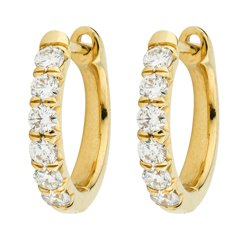 Jude Diamond Pave Hoop Earrings