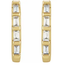 Load image into Gallery viewer, 14K Yellow 1/10 CTW Natural Diamond Huggie Earrings