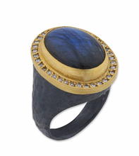 Load image into Gallery viewer, POMPEI LABRADORITE RING