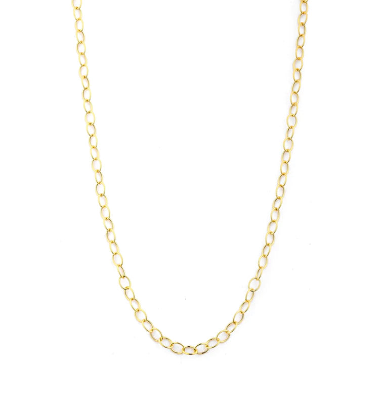 18 Karat Yellow Gold Medium Link Chain