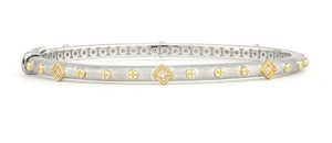 Mixed Metal Alternating Kite Bangle