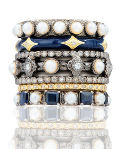 PEARL STACK BAND RING