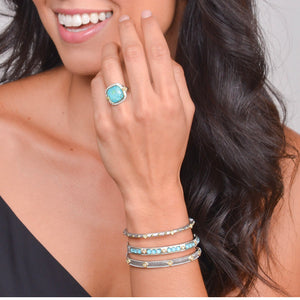 Mixed Metal Alternating Kite Bangle