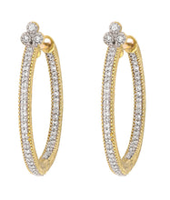 Load image into Gallery viewer, Medium Provence Pave Hoop Earrings