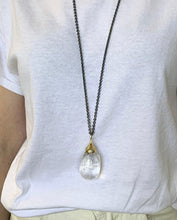 Load image into Gallery viewer, Crystal Quartz Egg Pendant